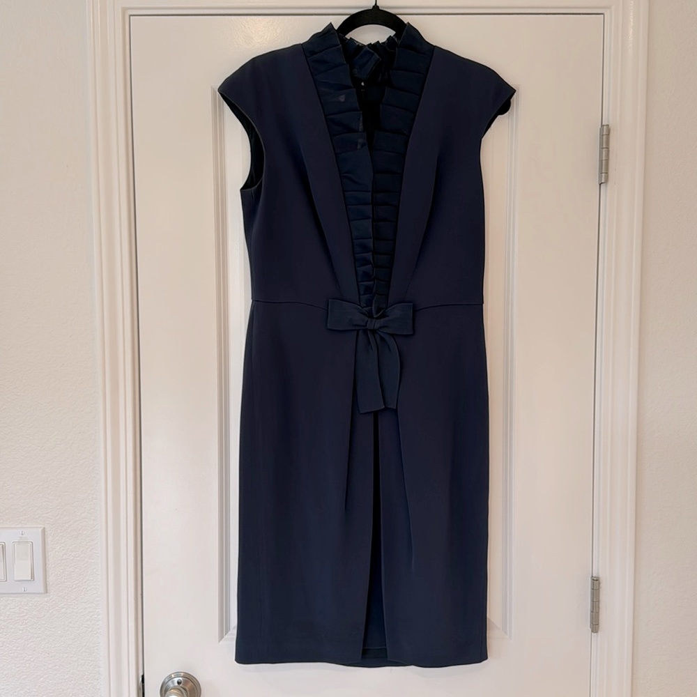 Kay Unger Navy Dress with Bow